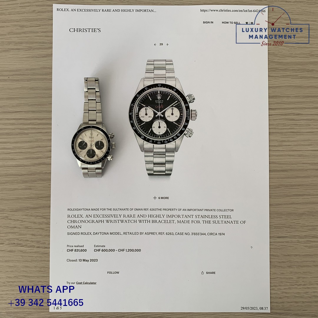 ROLEX COSMOGRAPH 6263 QABOOS