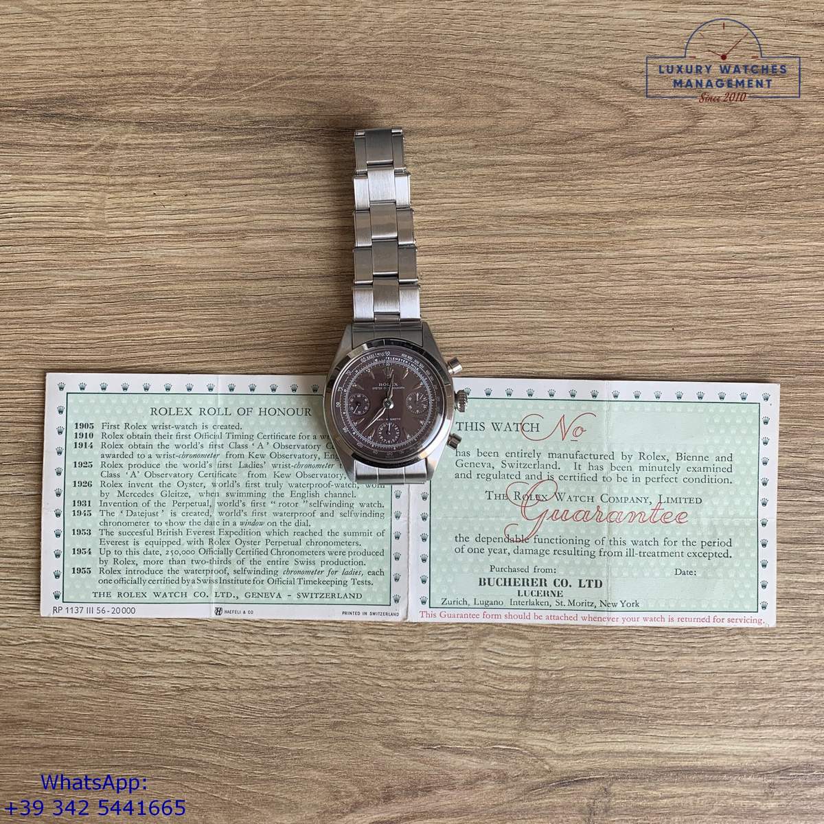 ROLEX COSMOGRAPH 6234 PRE DAYTONA BROWN