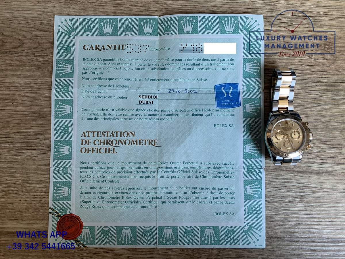 ROLEX DAYTONA 116523 UAE CHAMPAGNE 2002 (73)