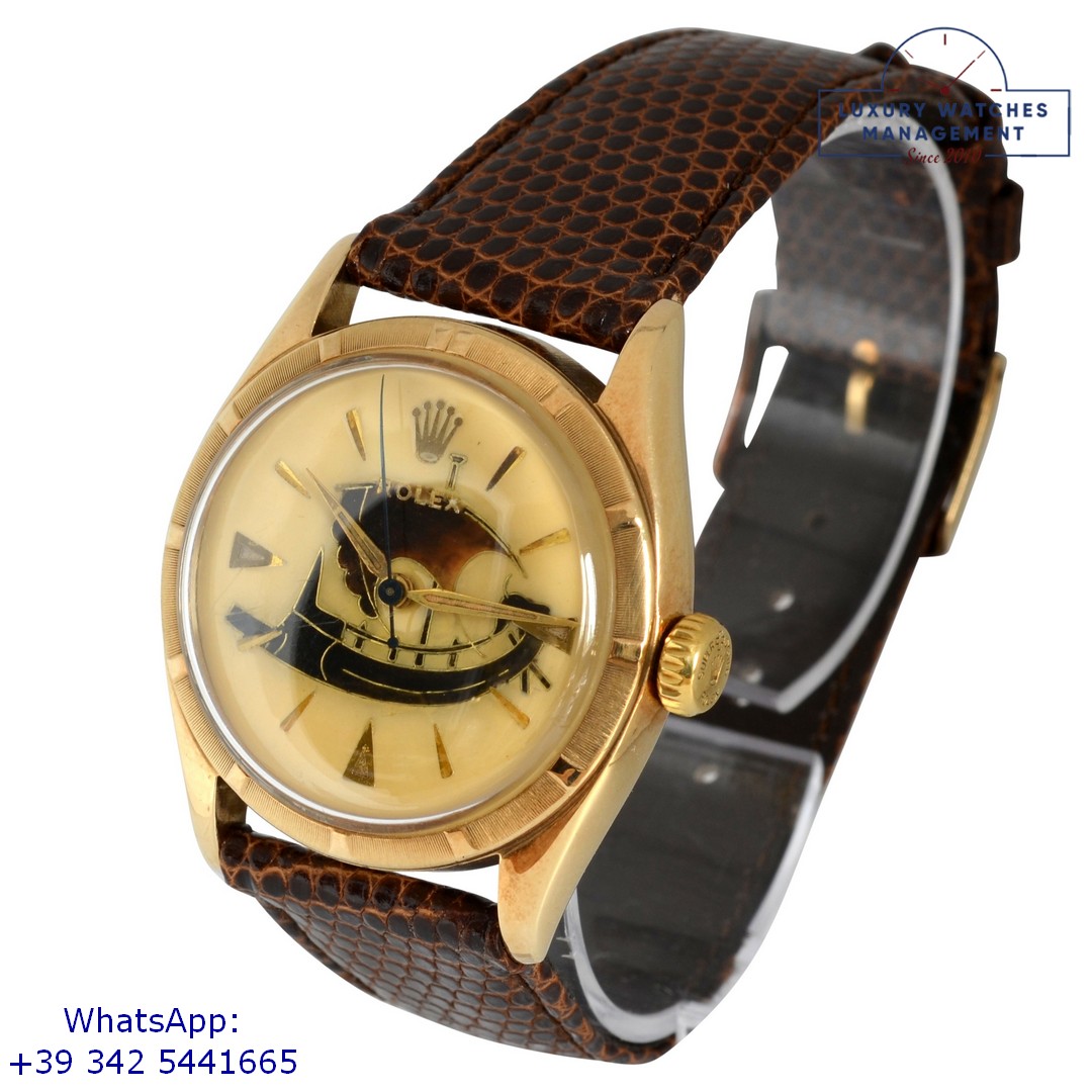 ROLEX BUBBLEBACK 6085 VIKING SHIP 1951 (1)