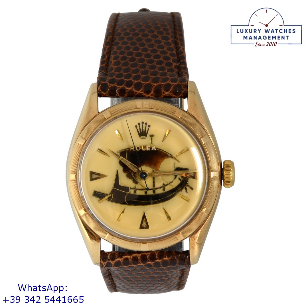 ROLEX BUBBLEBACK 6085 VIKING SHIP 1951 (19)