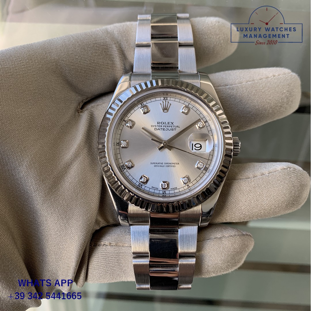 ROLEX DATEJUST 116334 SILVER DIAMOND (19)
