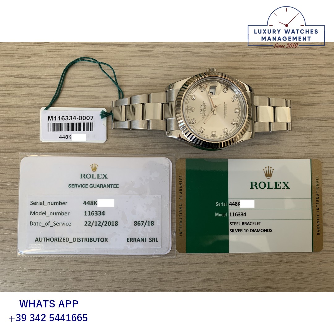 ROLEX DATEJUST 116334 SILVER DIAMOND (2)