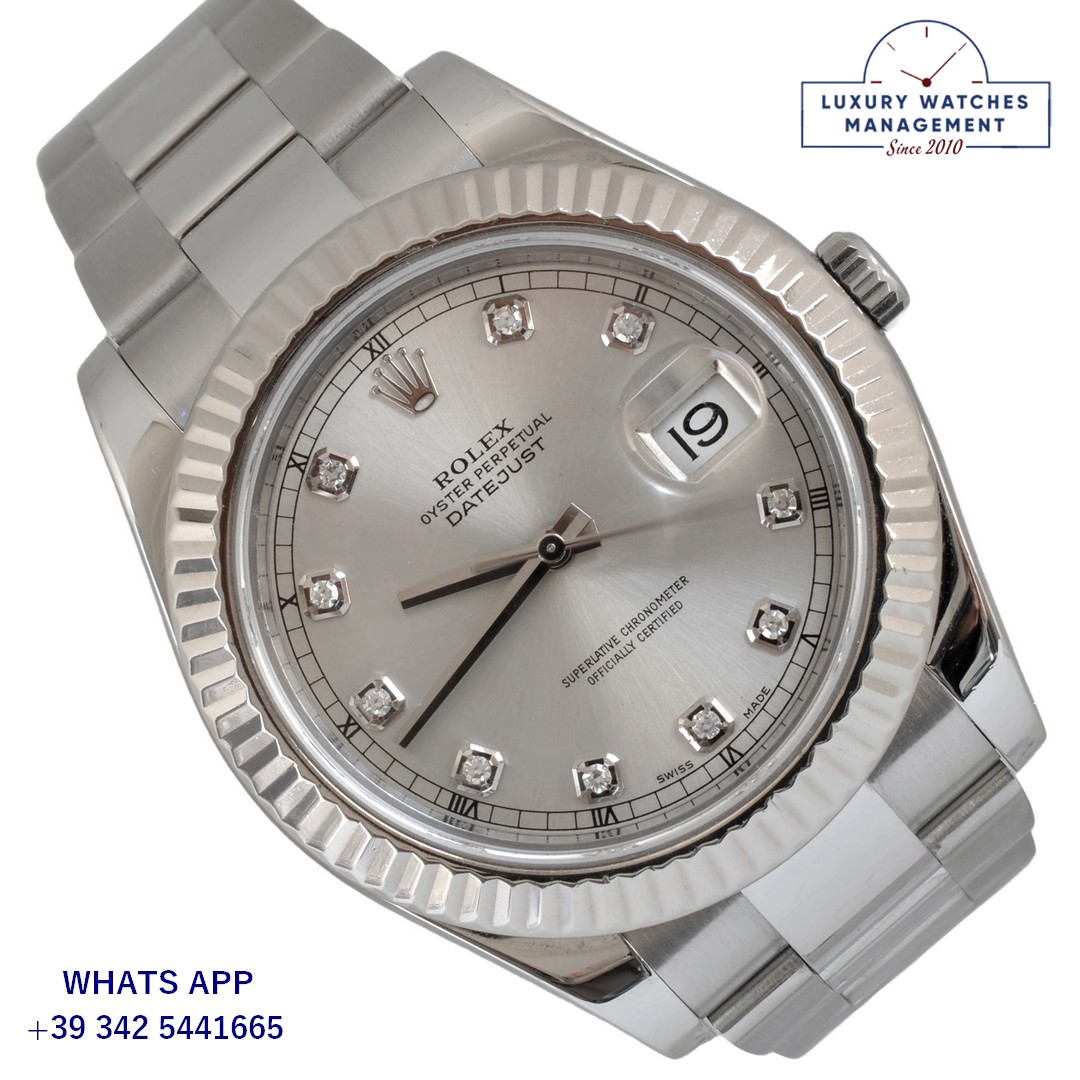 ROLEX DATEJUST 116334 SILVER DIAMOND (6)