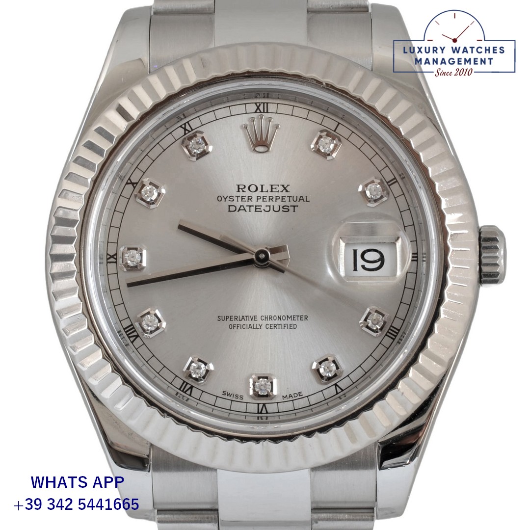 ROLEX DATEJUST 116334 SILVER DIAMOND (7)