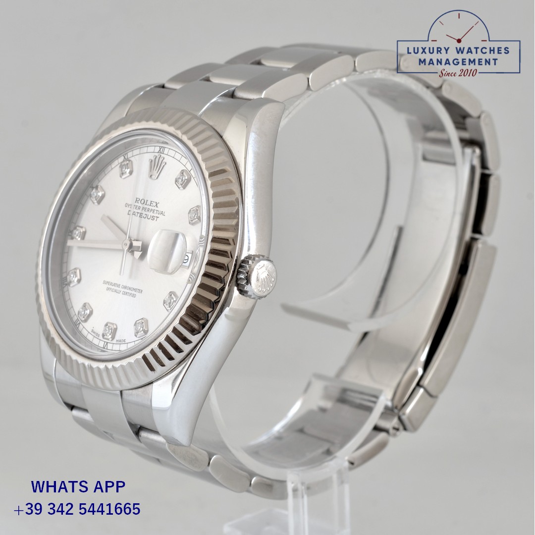 ROLEX DATEJUST 116334 SILVER DIAMOND (9)