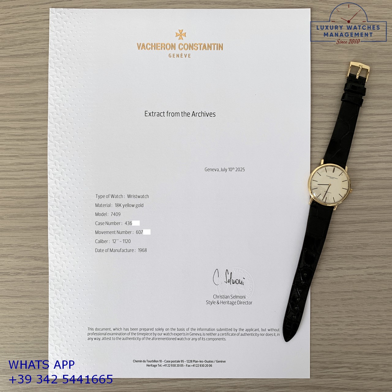 VACHERON CONSTANTIN PATRIMONY 7409 GOLD (2)