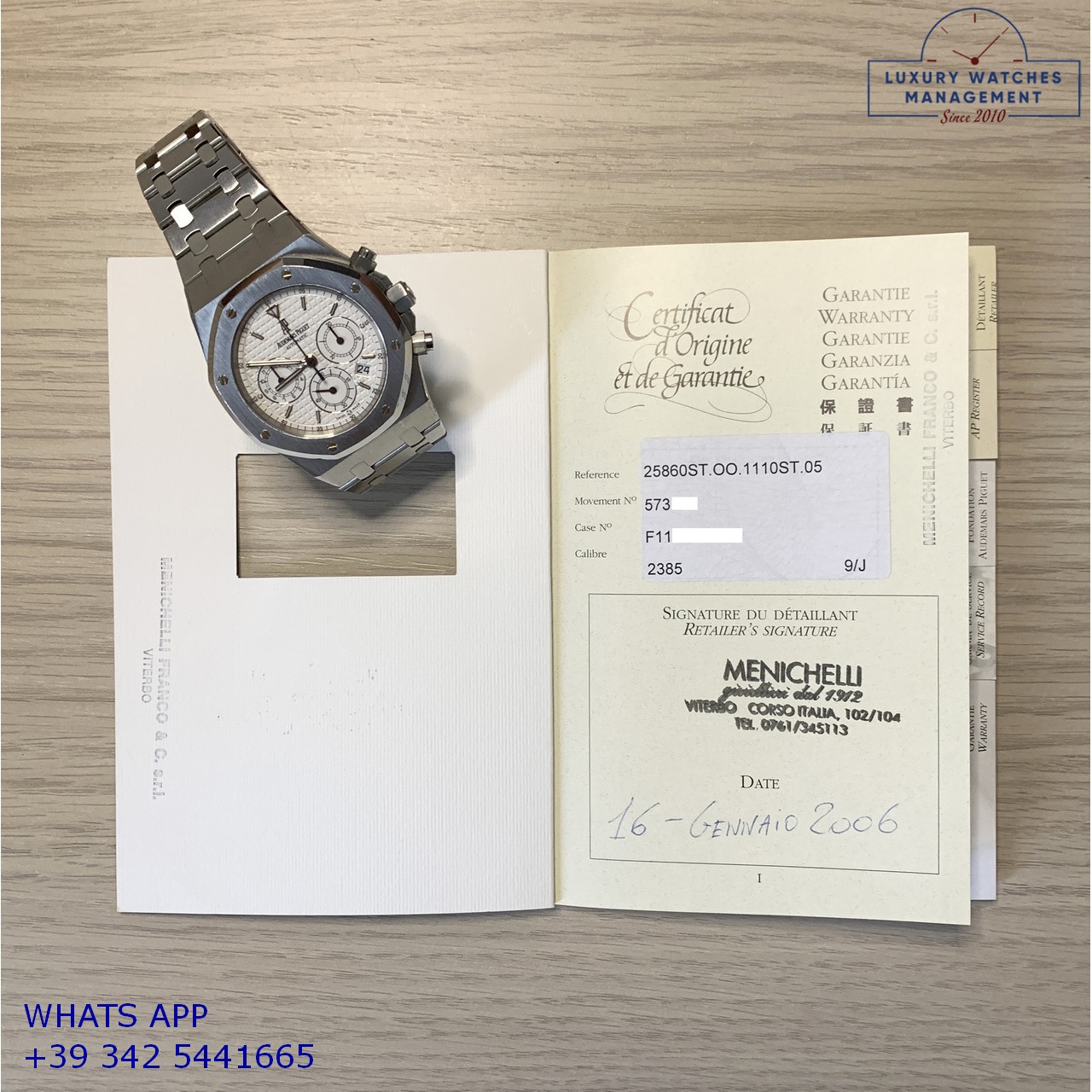 AUDEMARS PIGUET ROYAL OAK 25860ST CHRONO WHITE (12)