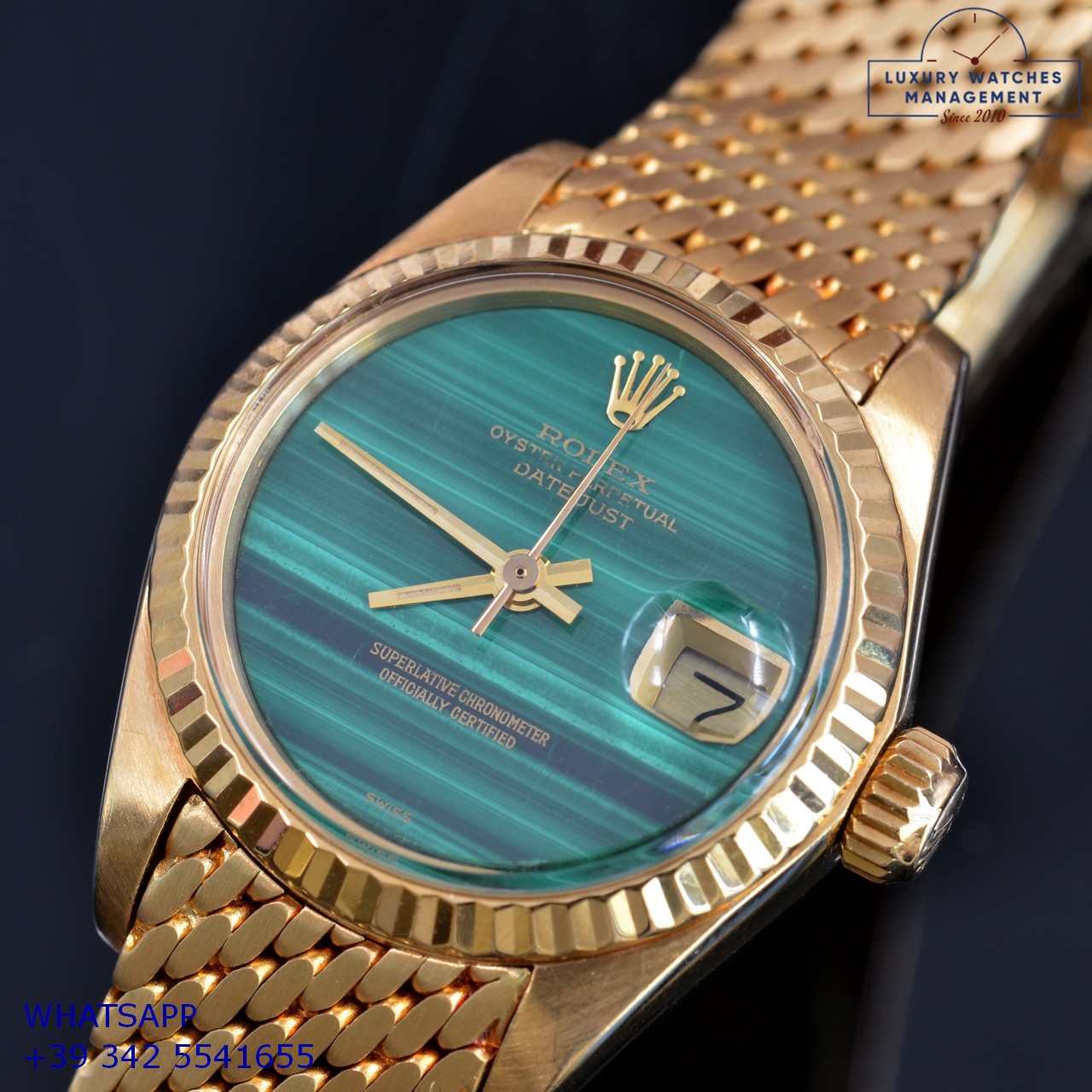 ROLEX DATEJUST 6917 GREEN STONE (11)
