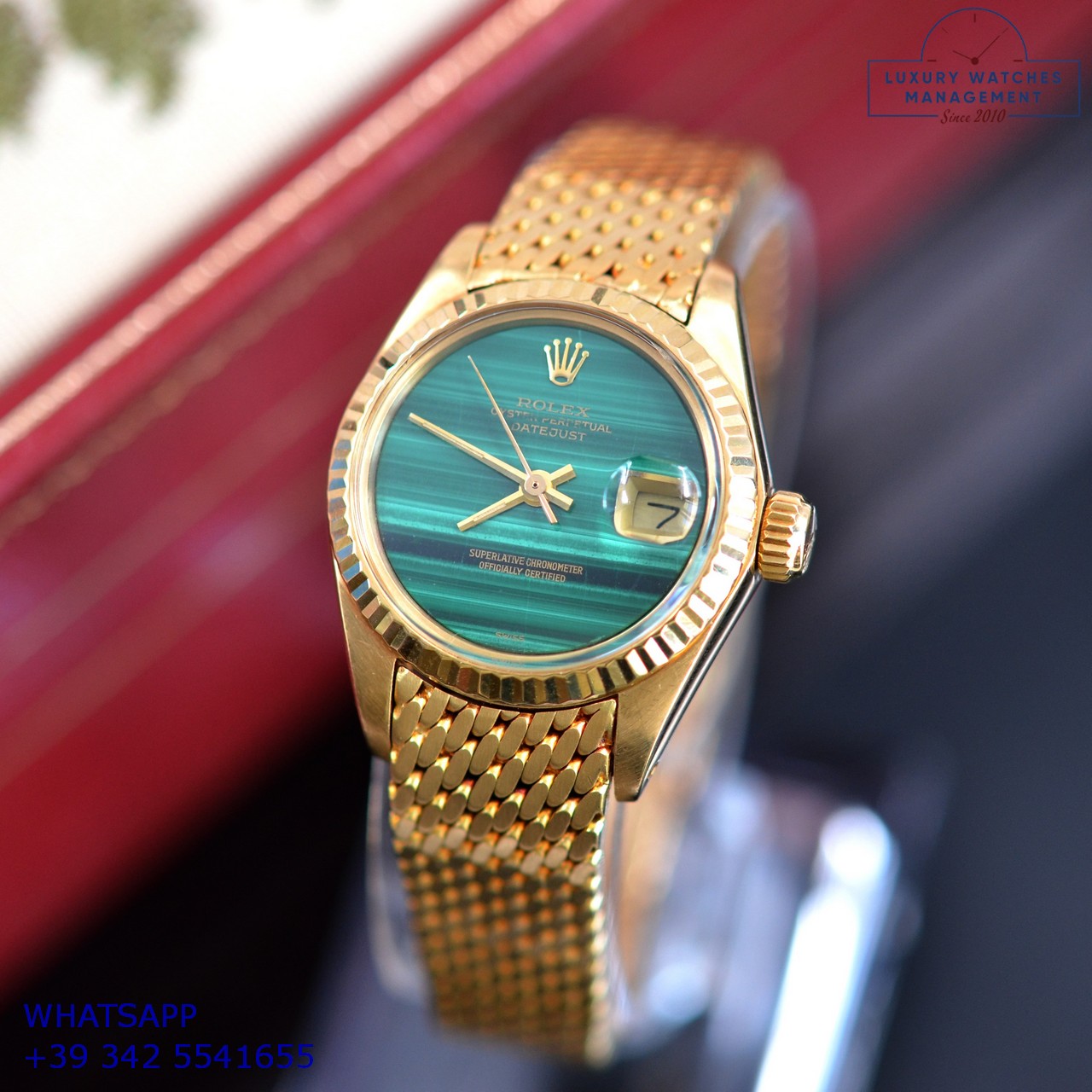 ROLEX DATEJUST 6917 GREEN STONE (12)