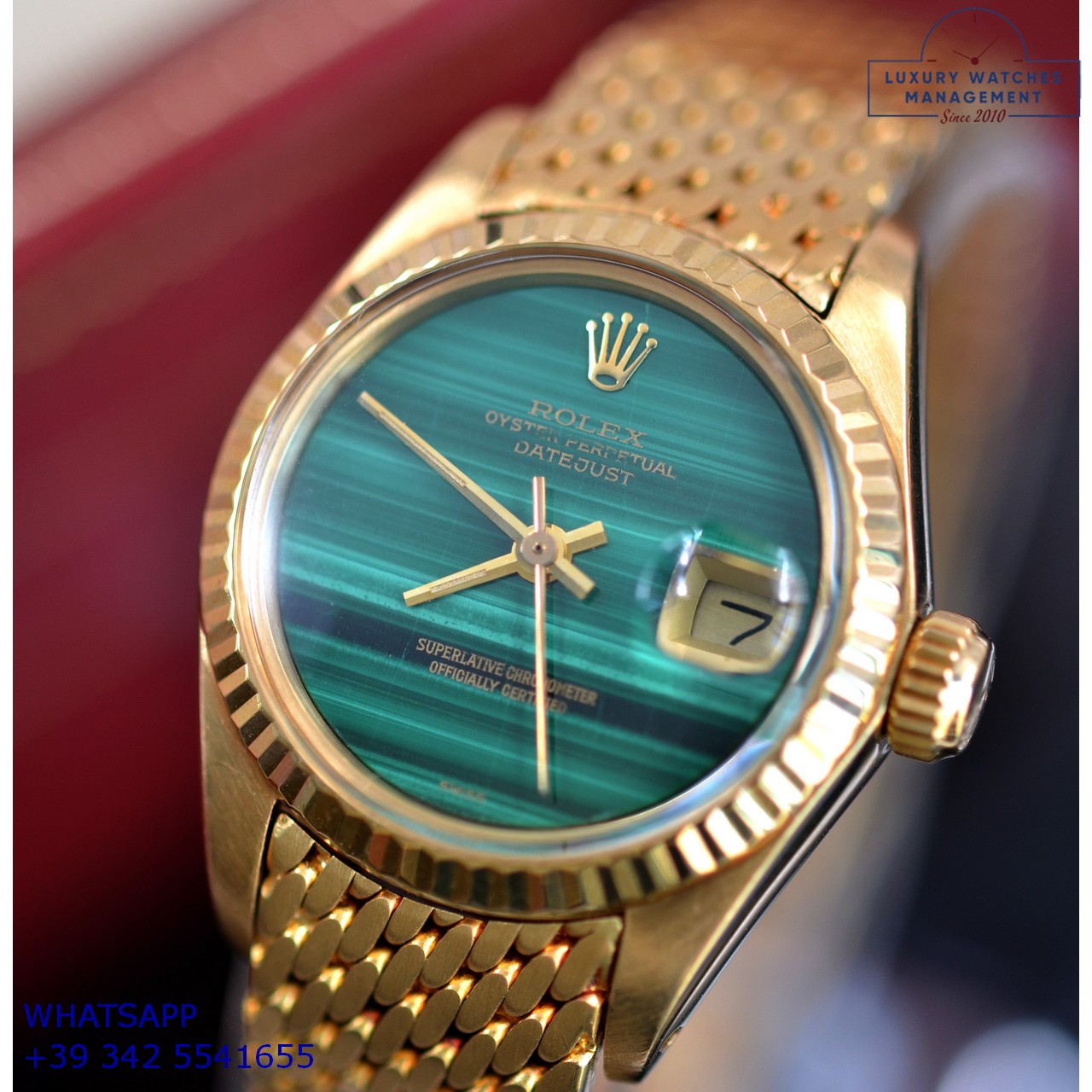 ROLEX DATEJUST 6917 GREEN STONE (13)