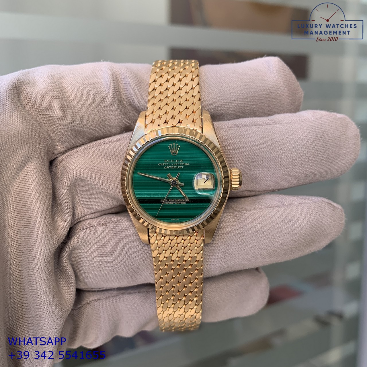 ROLEX DATEJUST 6917 GREEN STONE (15)