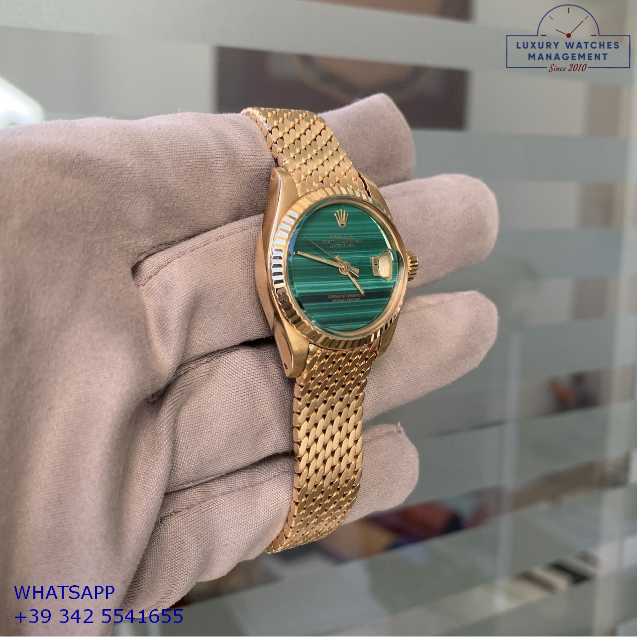 ROLEX DATEJUST 6917 GREEN STONE (16)