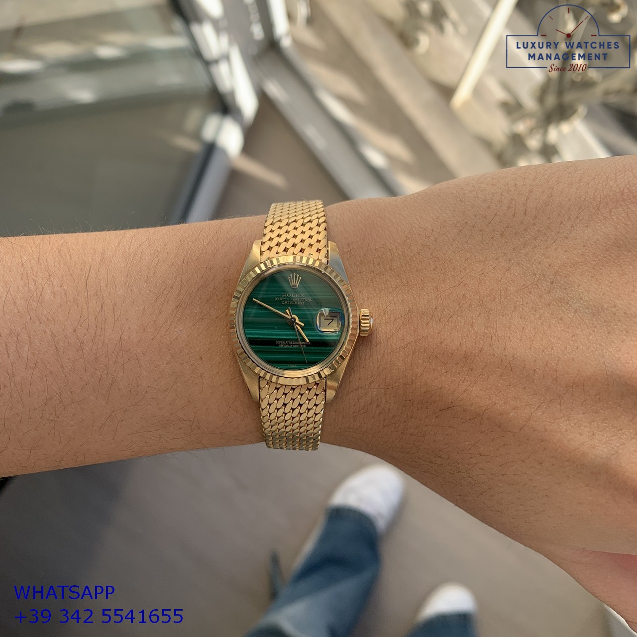 ROLEX DATEJUST 6917 GREEN STONE (19)