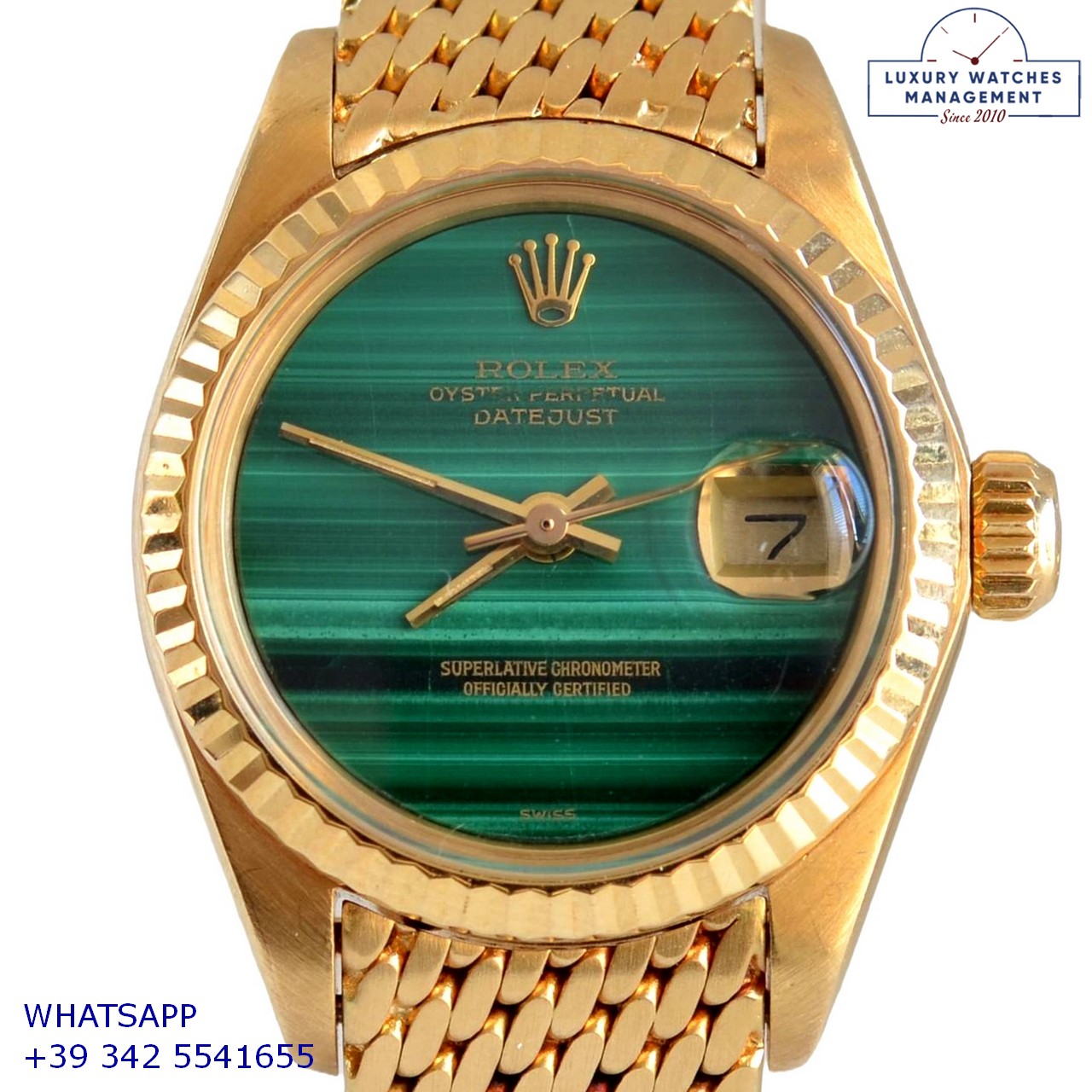 ROLEX DATEJUST 6917 GREEN STONE (2)