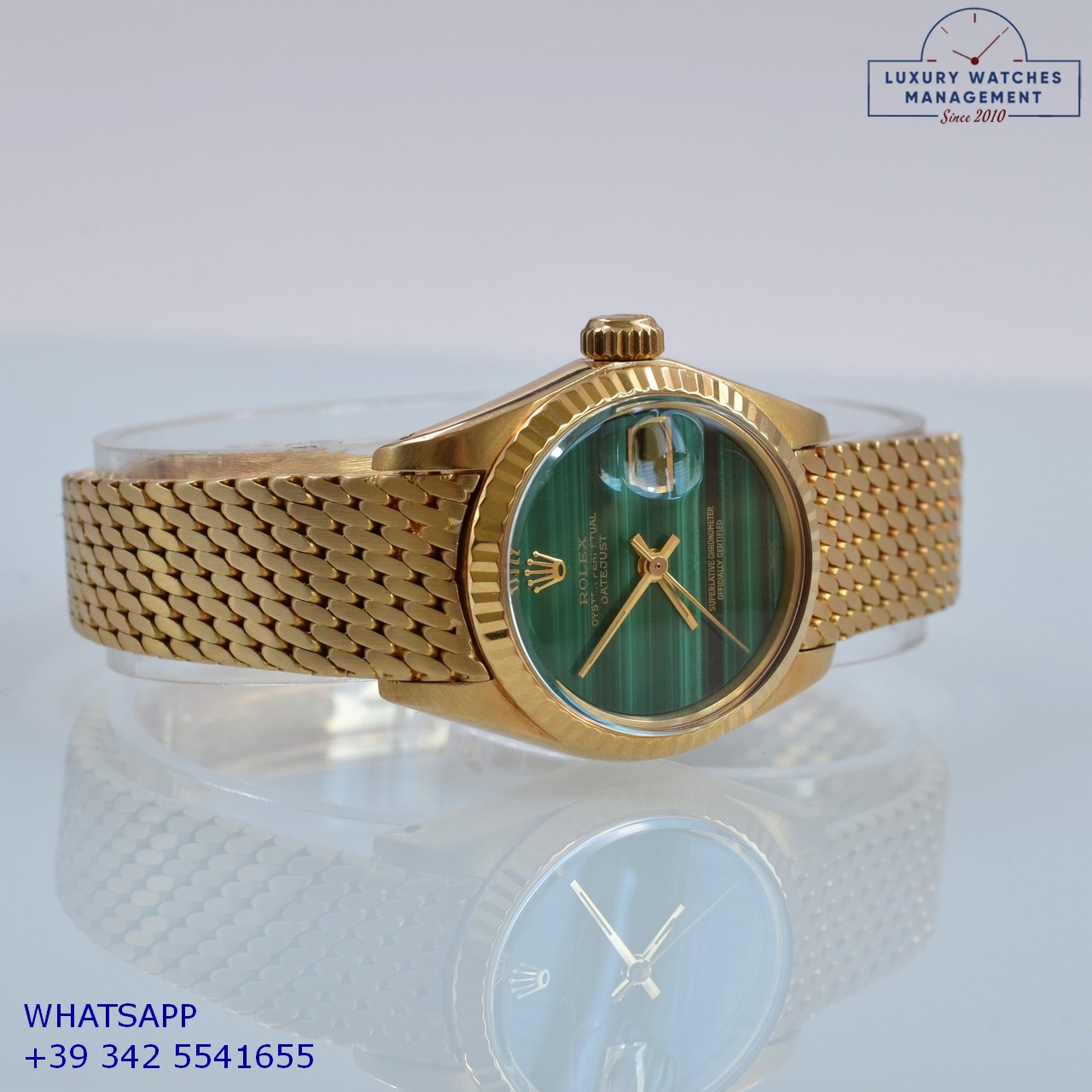 ROLEX DATEJUST 6917 GREEN STONE (7)