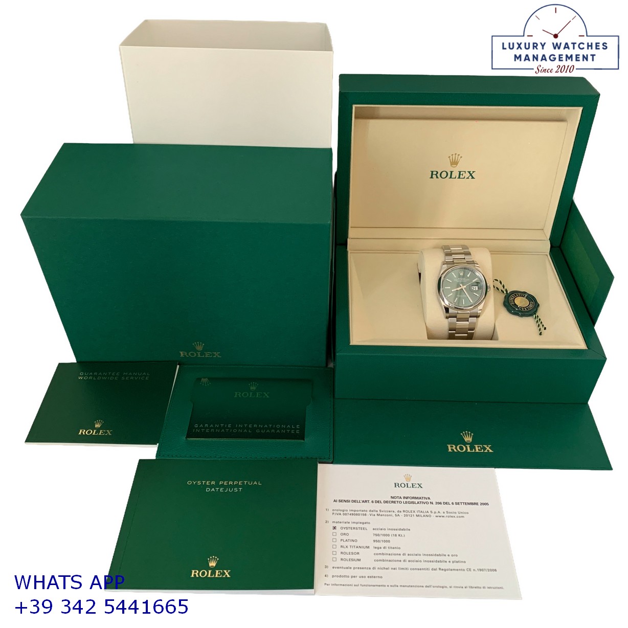 2 ROLEX DATEJUST 126200 GREEN MINT (2)