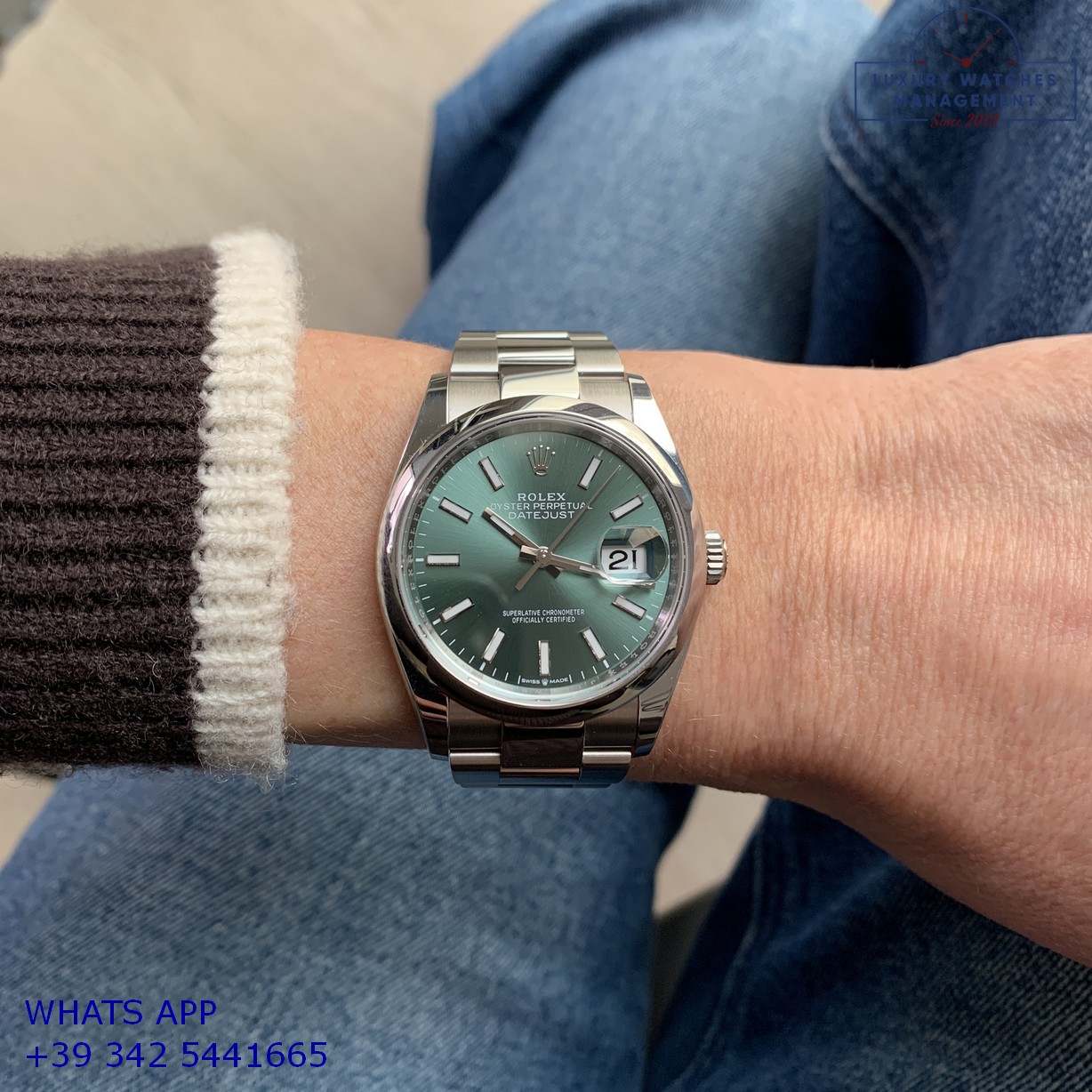 ROLEX DATEJUST 126200 GREEN MINT (1)