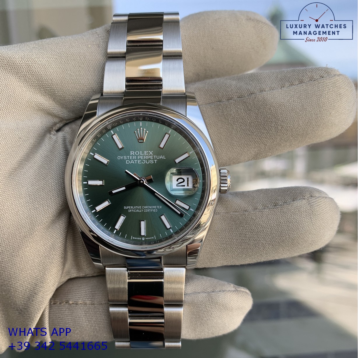 ROLEX DATEJUST 126200 GREEN MINT (14)
