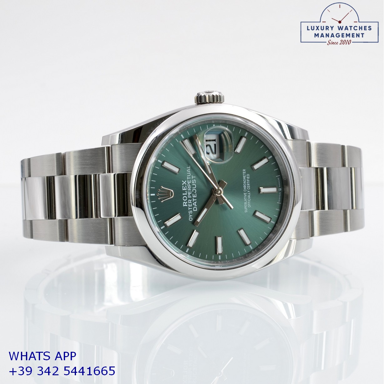 ROLEX DATEJUST 126200 GREEN MINT (9)