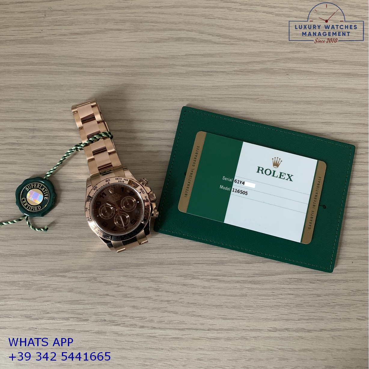 ROLEX DAYTONA 116505 BROWN PINK GOLD (16)