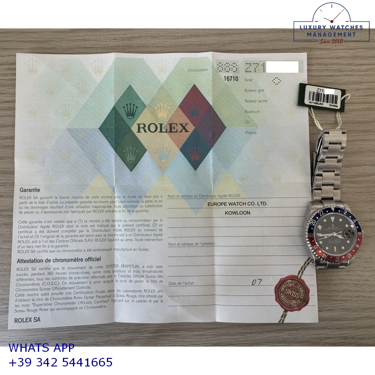4 ROLEX GMT MASTER II 16710 (3)