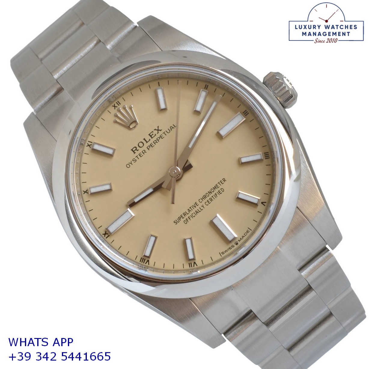 1 ROLEX OYSTER PERPETUAL 124200 BEIGE (1)