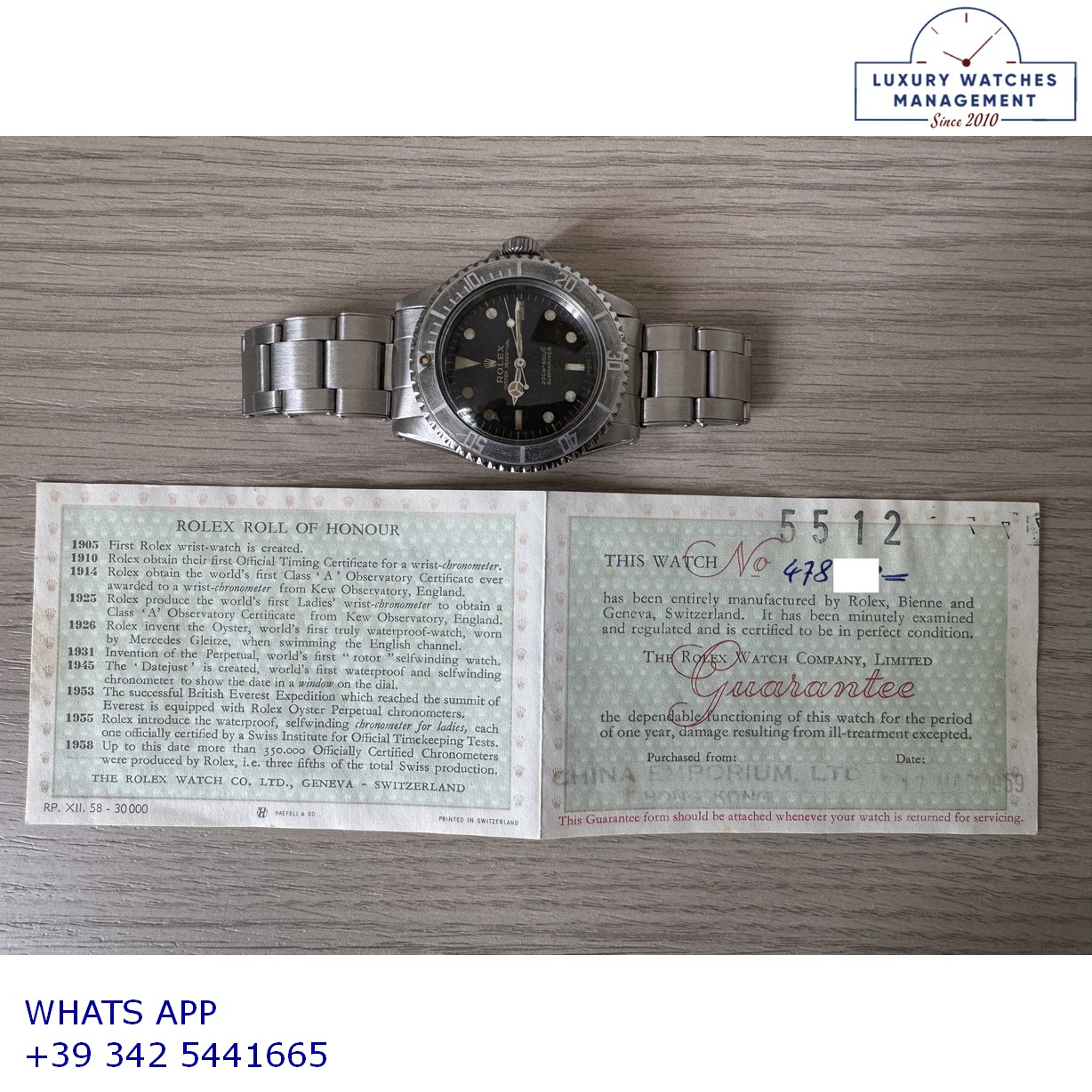 4 ROLEX SUBMARINER 5512 (23)