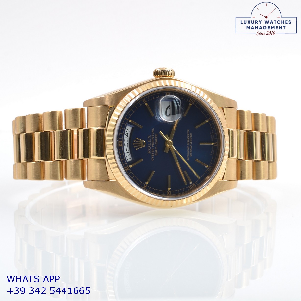 ROLEX DAY-DATE 18038 BLUE (19)