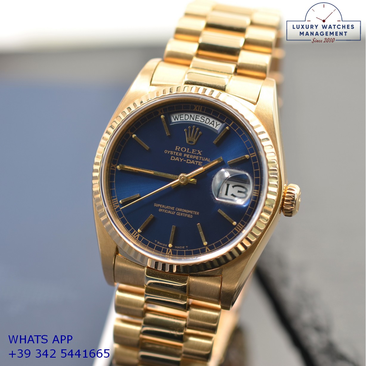 ROLEX DAY-DATE 18038 BLUE (27)