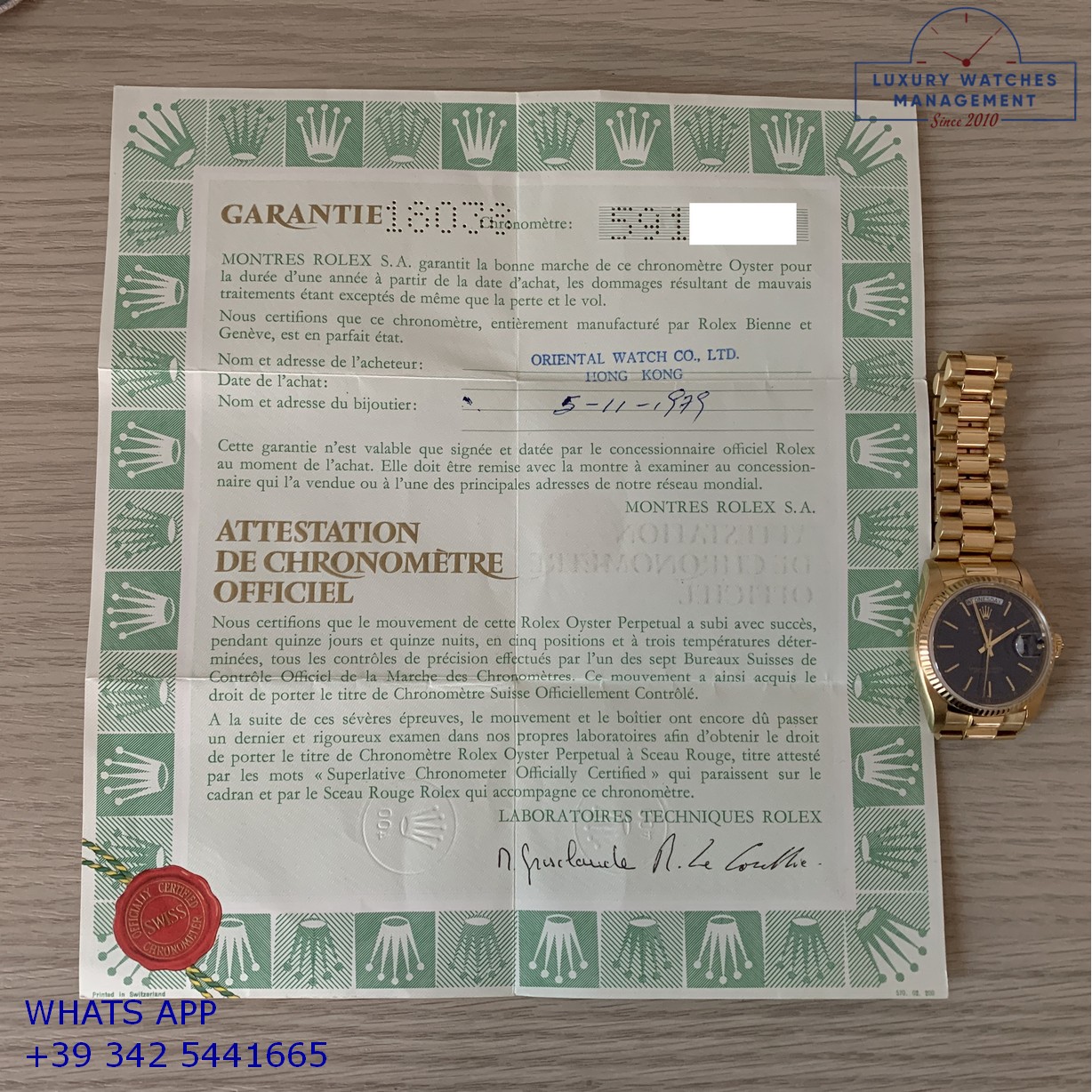 ROLEX DAY-DATE 18038 BLUE (30)