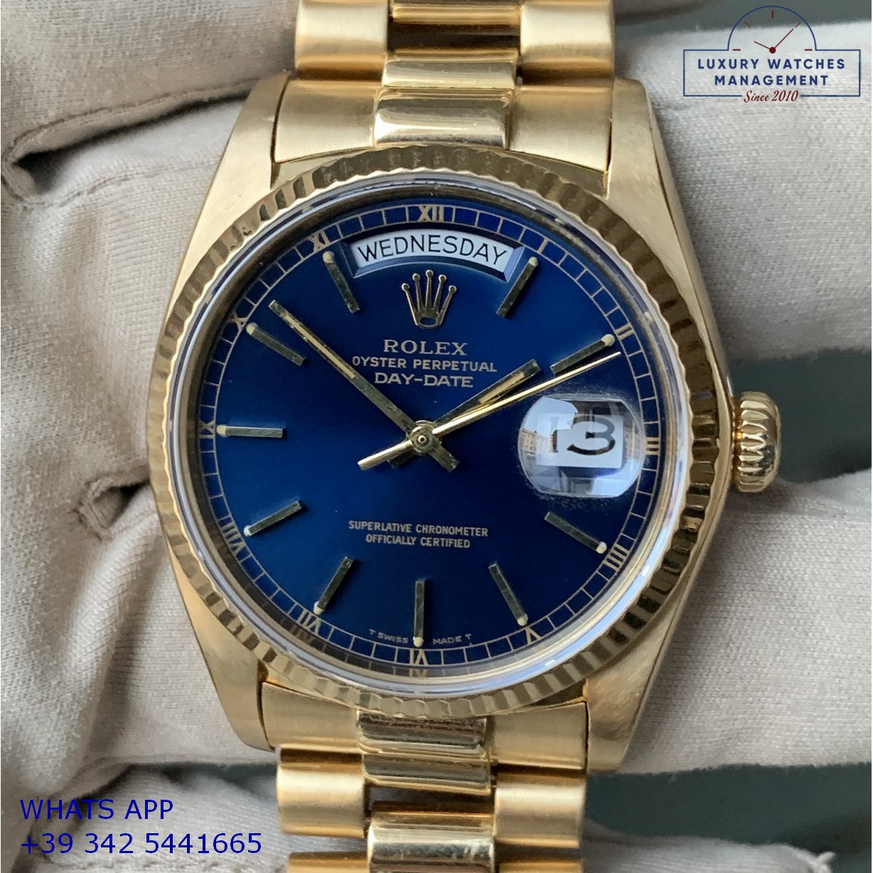 ROLEX DAY-DATE 18038 BLUE (32)